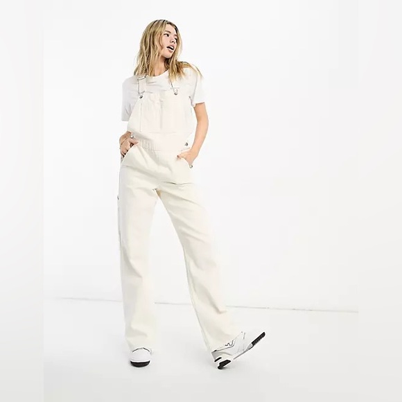 Cool Light Yellow Denim 90s Straight Leg Overall Sz 2 NEW - Picture 5 of 5